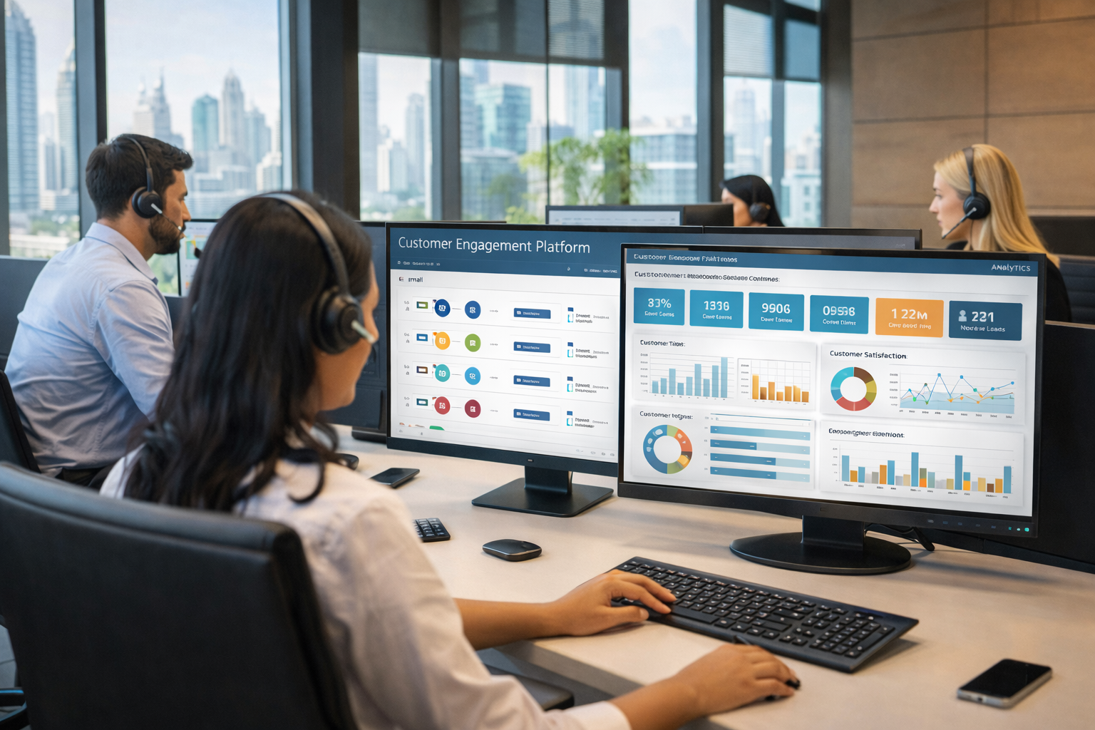 Customer Engagement Software UAE used by customer support team